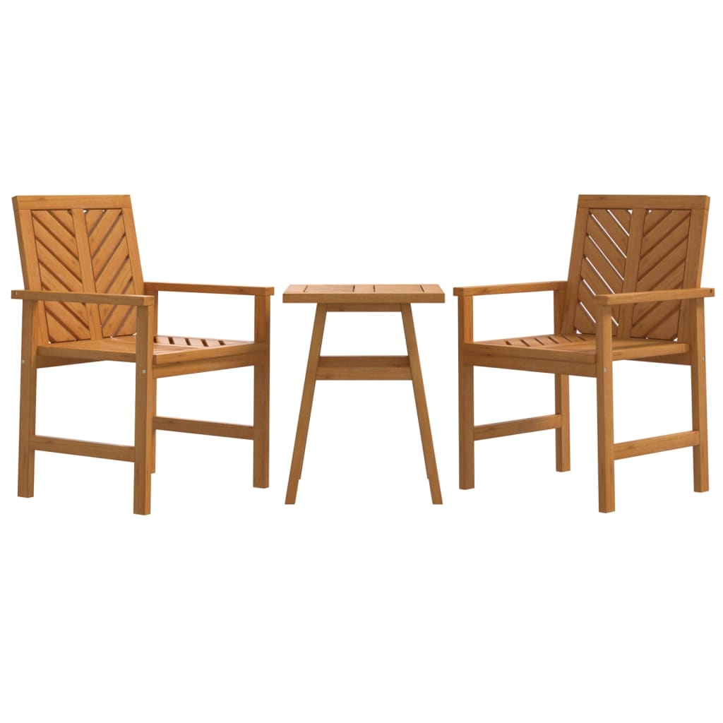 3-piece garden lounge set solid acacia wood