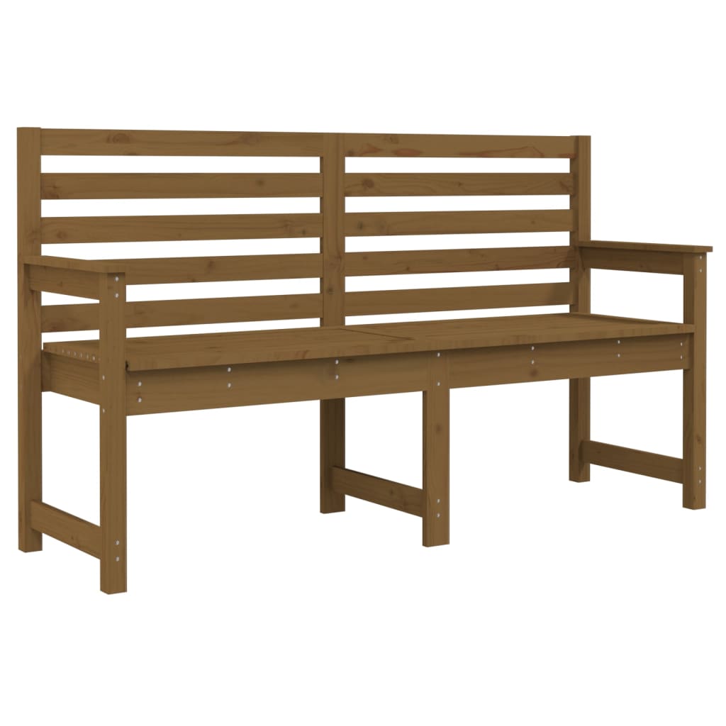 Garden bench honey brown 159,5x48x91,5 cm solid pine wood