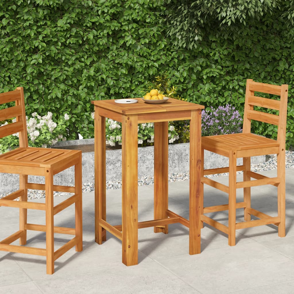 Garden bar table 60x60x105 cm solid acacia wood