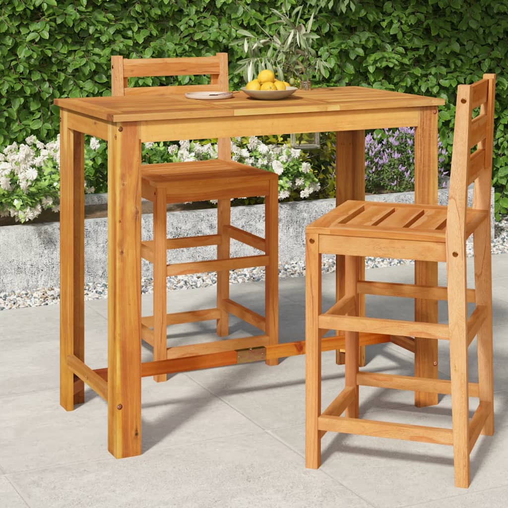 Garden bar table 120x60x105 cm solid acacia wood