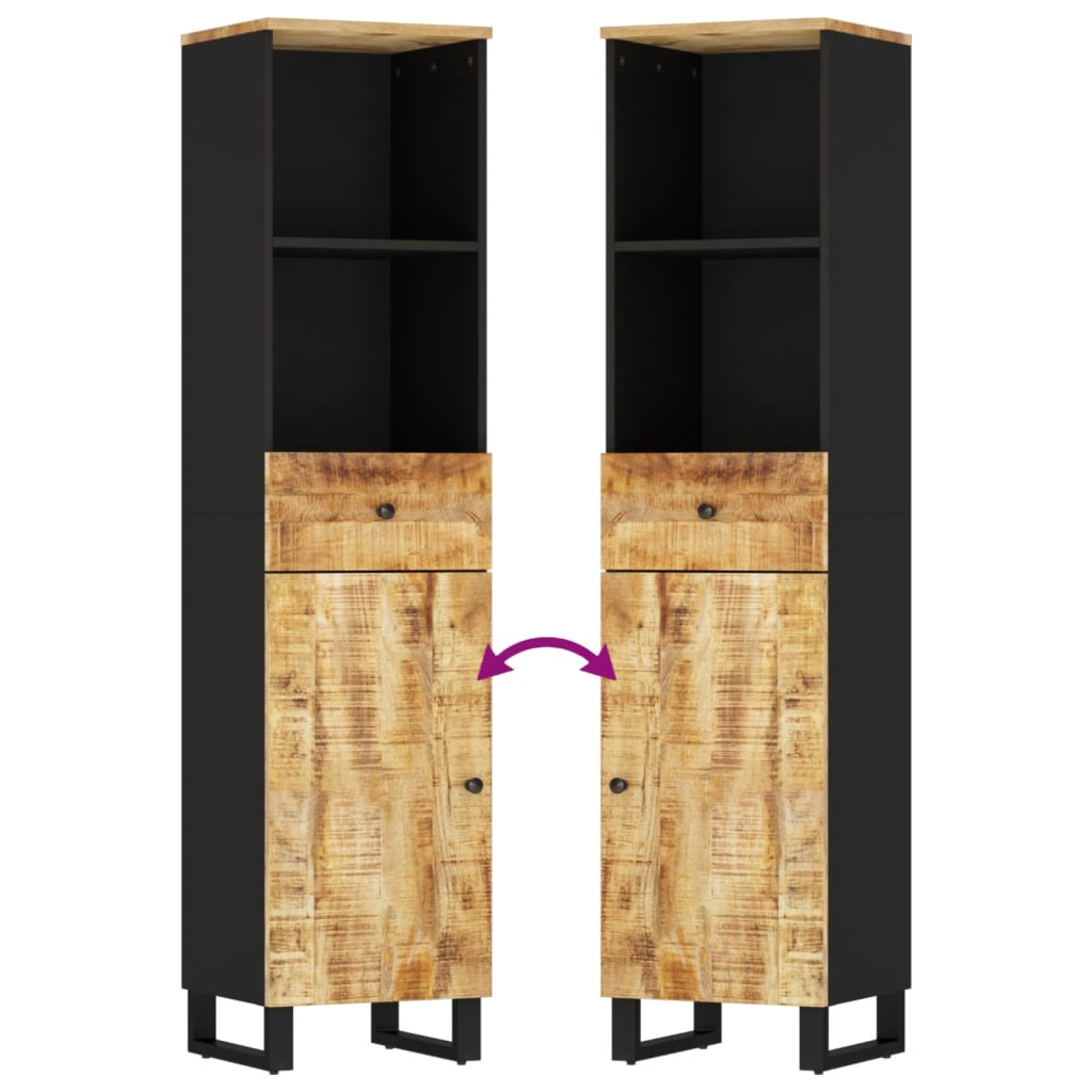 Bathroom cabinet 38x33x160 cm solid mango wood