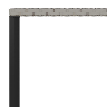 2-piece garden dining set with cushions grey poly rattan