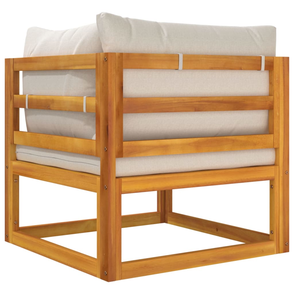 2-tlg. Garten-Sofa-Set mit Kissen Massivholz Akazie