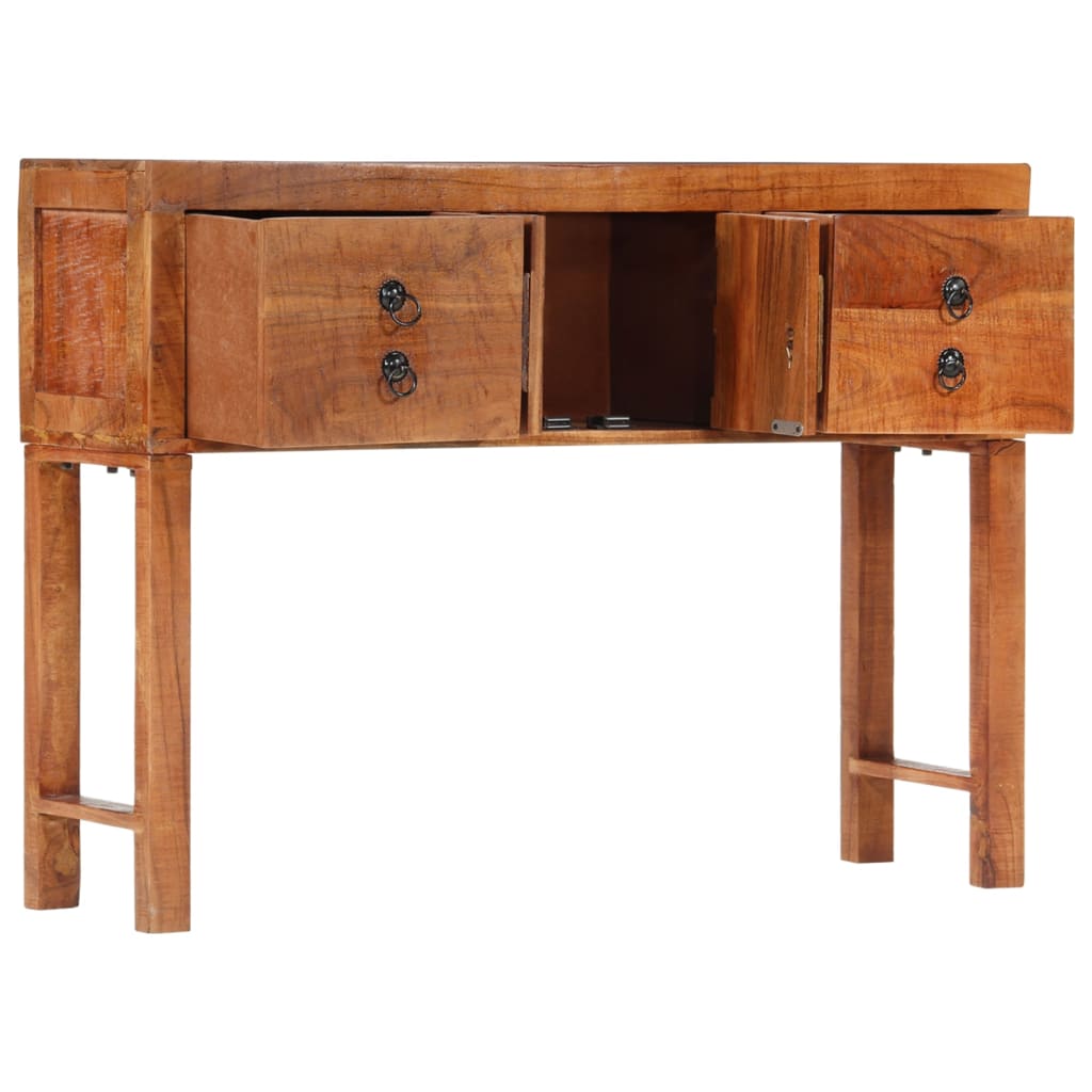 Console table 120x32x80 cm rough solid acacia wood