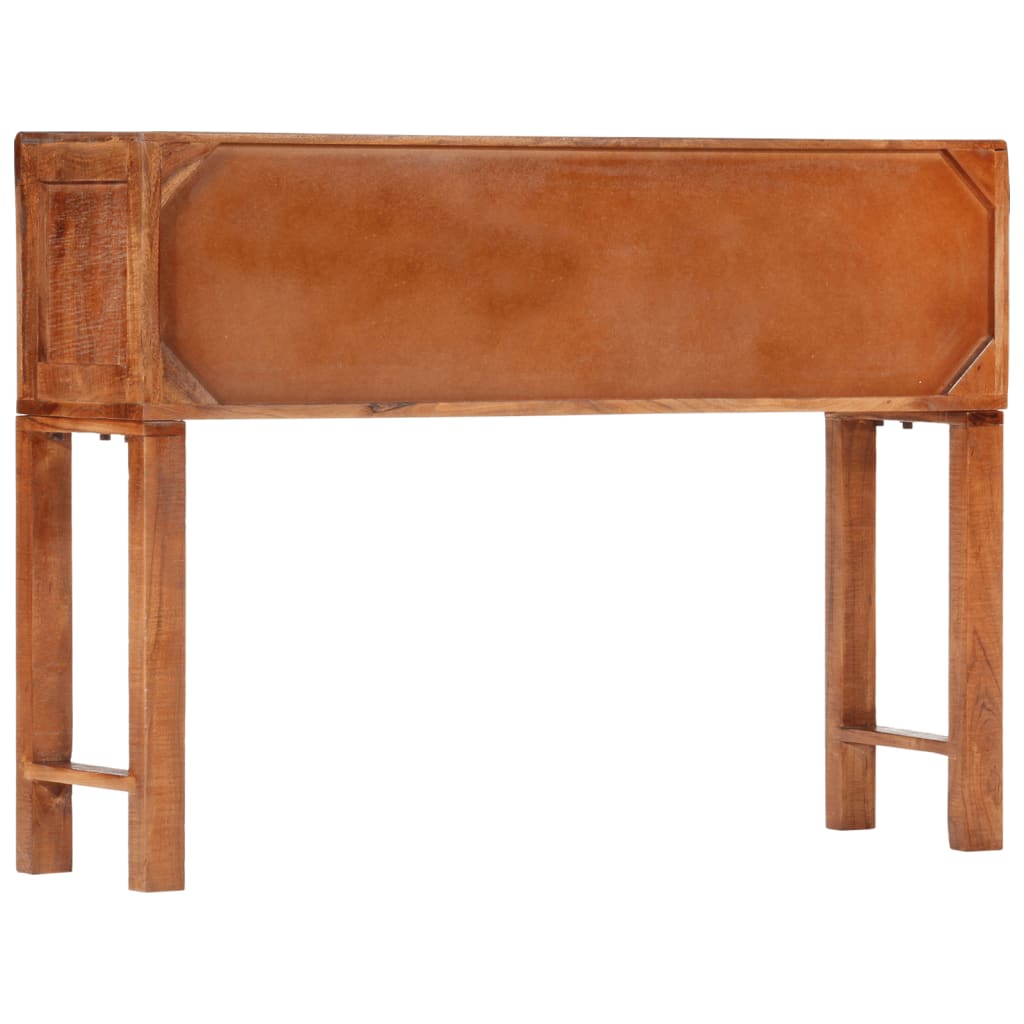 Console table 120x32x80 cm rough solid acacia wood