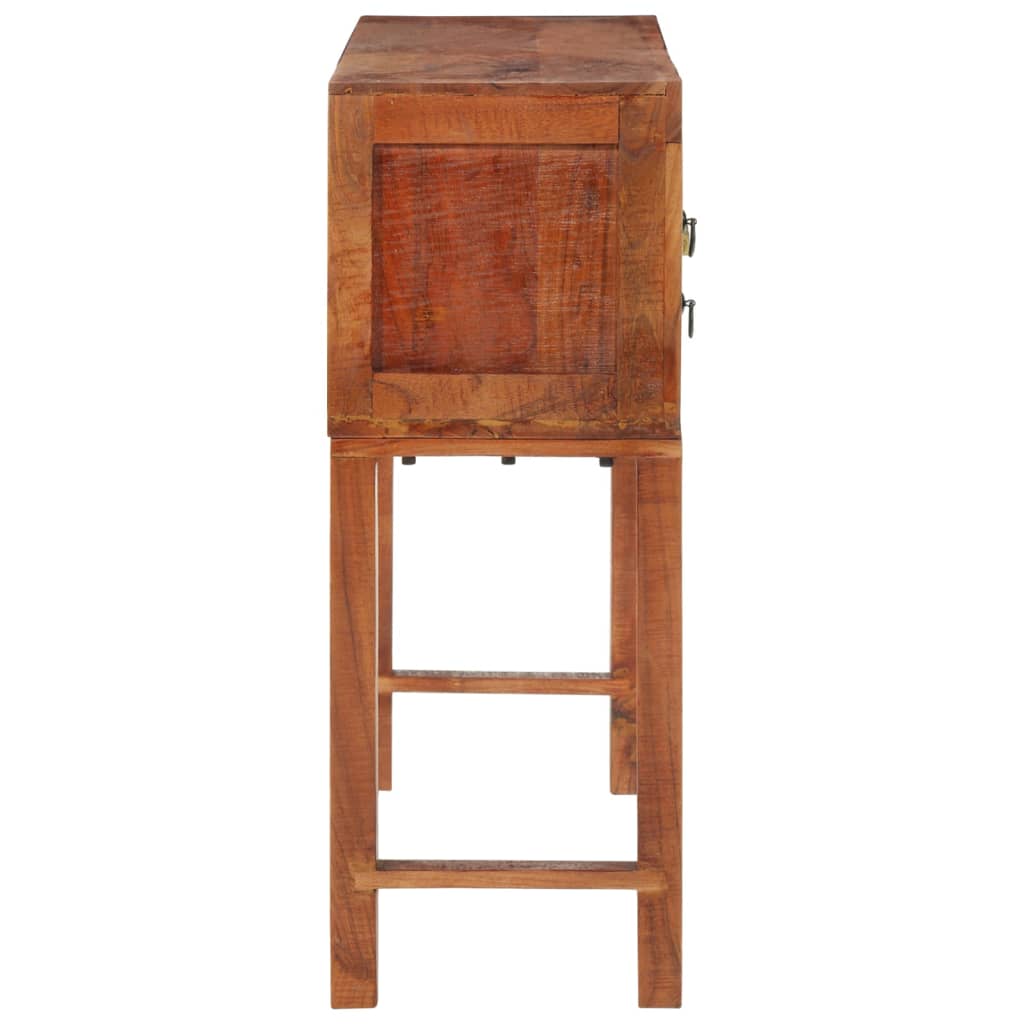 Console table 120x32x80 cm rough solid acacia wood