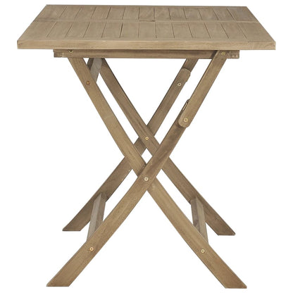Garden table folding grey 120x70x75 cm solid teak wood