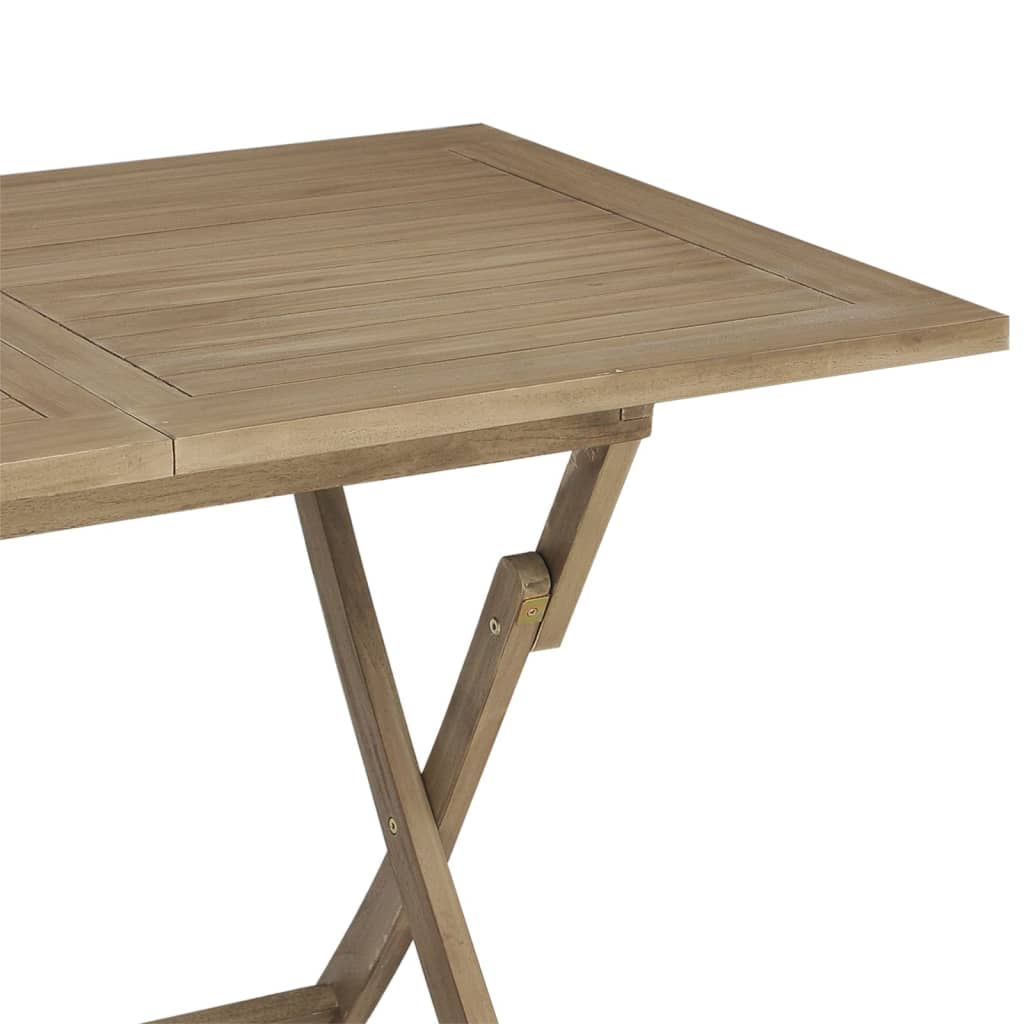 Garden table folding grey 120x70x75 cm solid teak wood