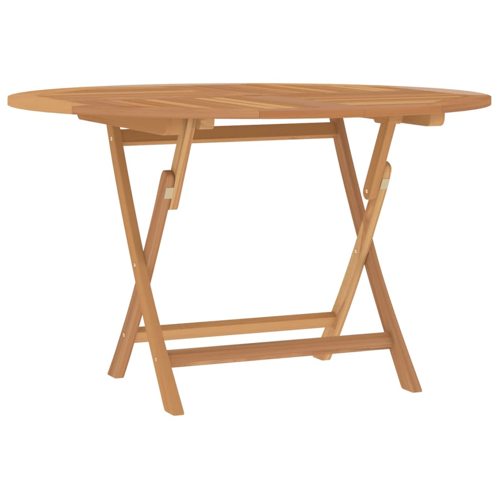 Garden table foldable Ø 110x75 cm solid teak wood