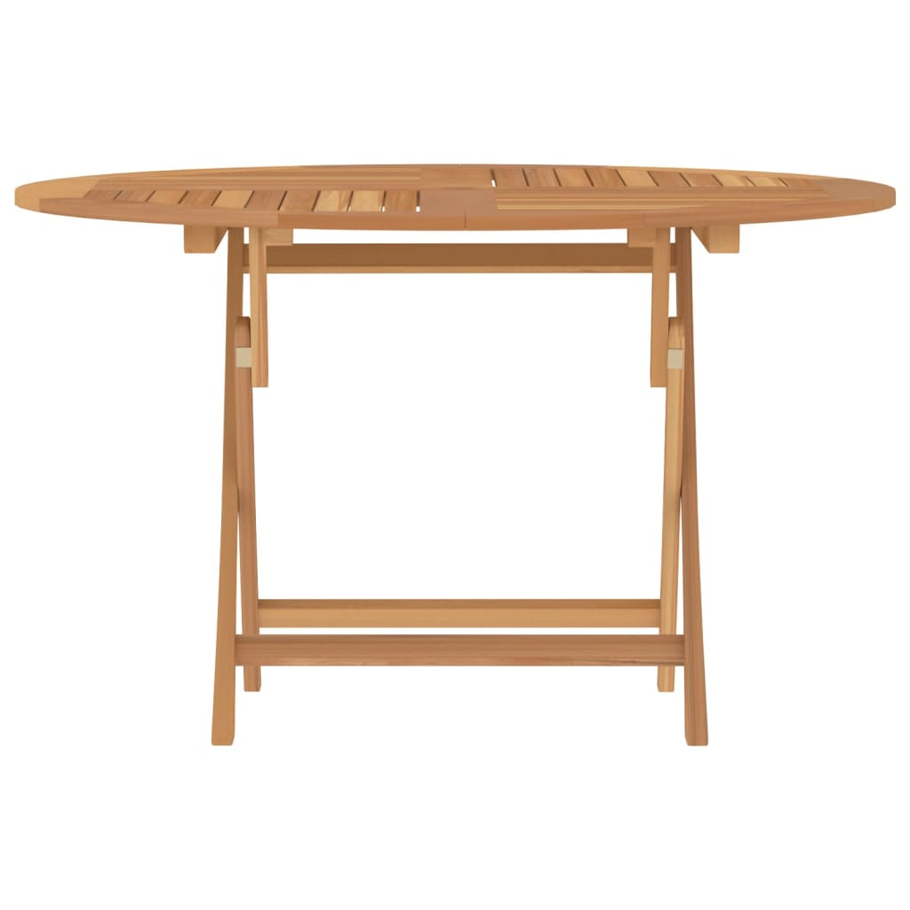 Garden table foldable Ø 110x75 cm solid teak wood