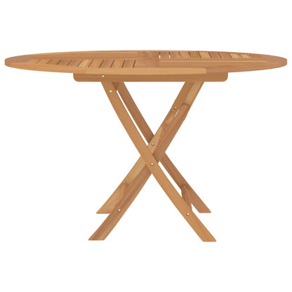 Garden table foldable Ø 110x75 cm solid teak wood