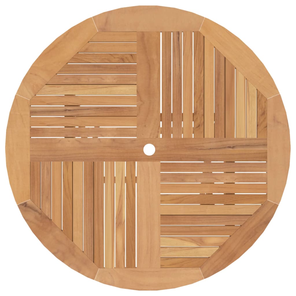 Garden table foldable Ø 110x75 cm solid teak wood