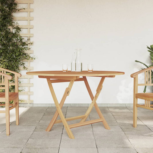 Garden table foldable Ø 110x75 cm solid teak wood