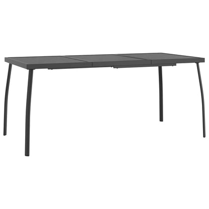 Garden table anthracite 165x80x72 cm steel grid