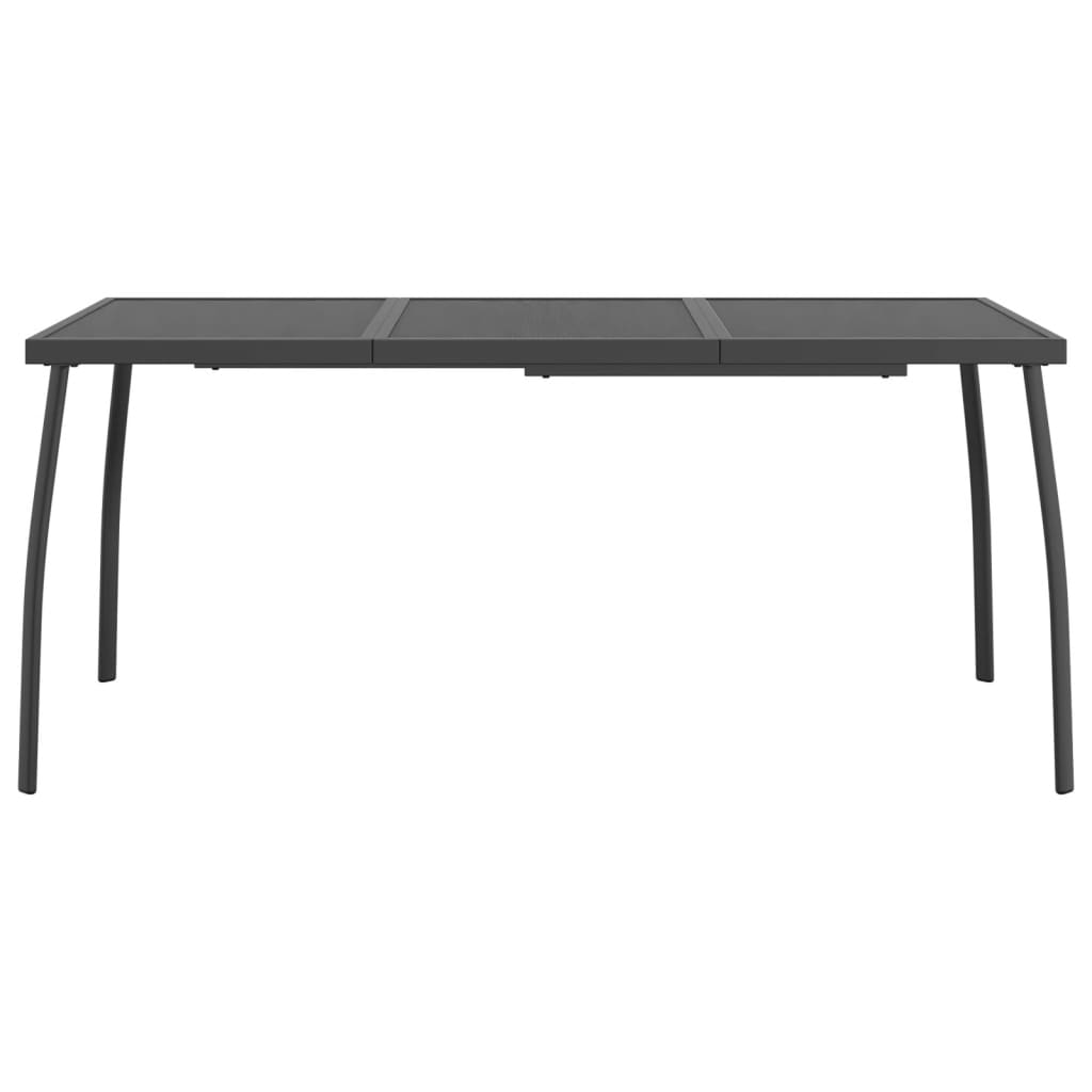 Garden table anthracite 165x80x72 cm steel grid