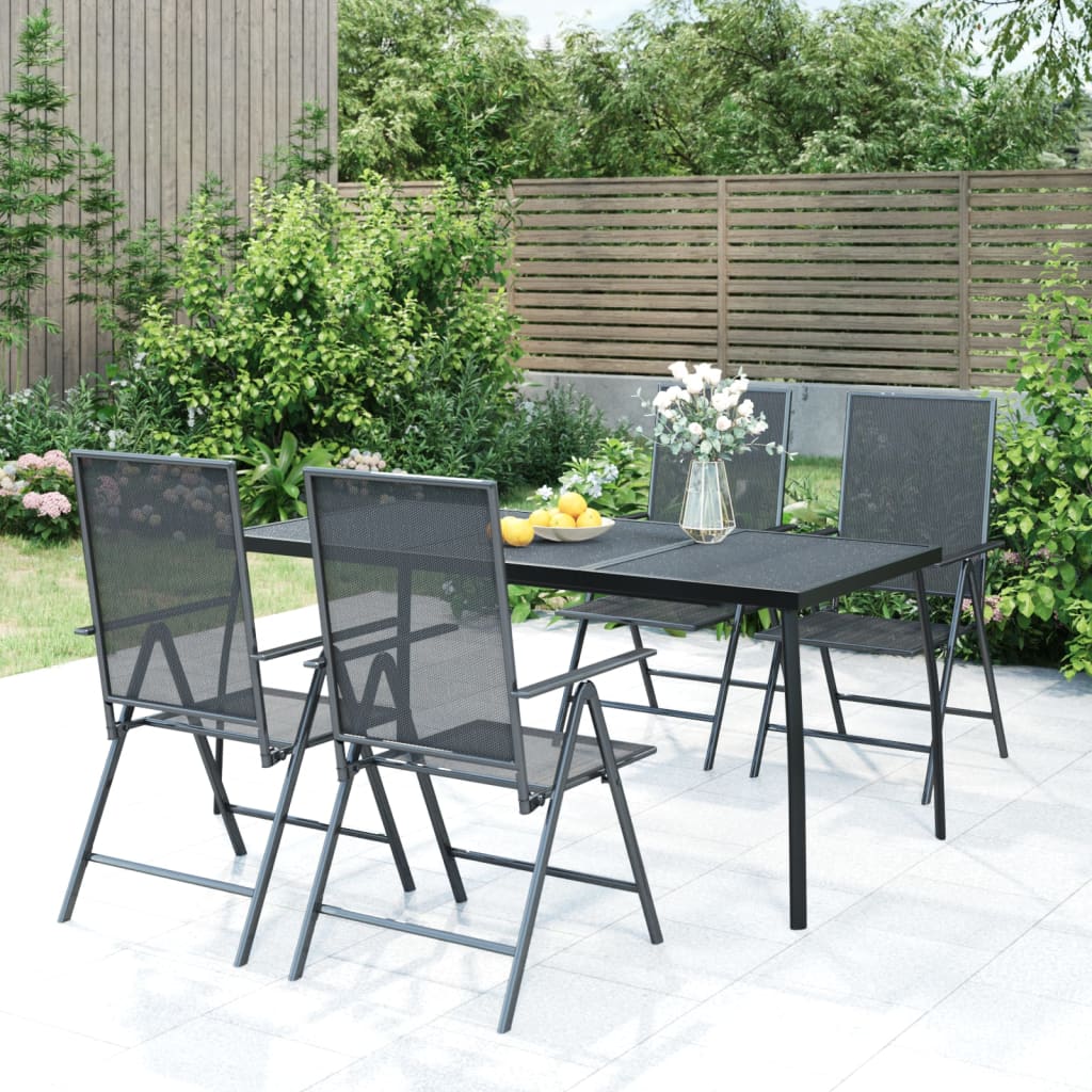 Garden table anthracite 165x80x72 cm steel grid