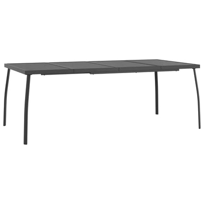 Garden table anthracite 200x100x72 cm steel grid