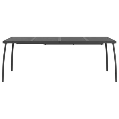 Garden table anthracite 200x100x72 cm steel grid