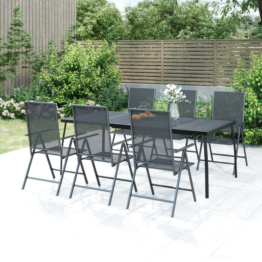 Garden table anthracite 200x100x72 cm steel grid