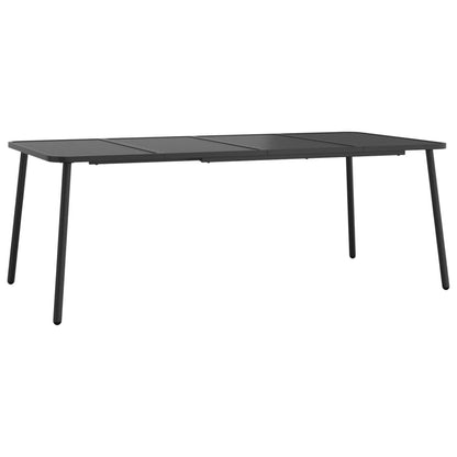 Garden table anthracite 200x100x71 cm steel