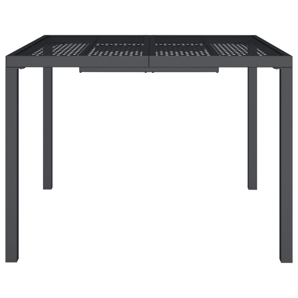 Garden table anthracite 100x100x72 cm steel