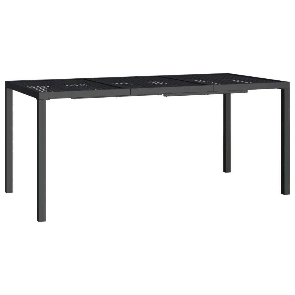 Garden table anthracite 165x80x72 cm steel