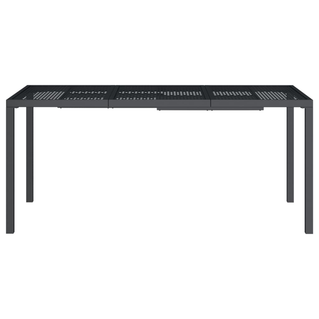 Garden table anthracite 165x80x72 cm steel