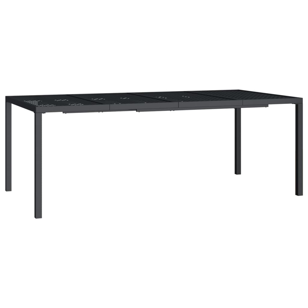 Garden table anthracite 200x100x72 cm steel