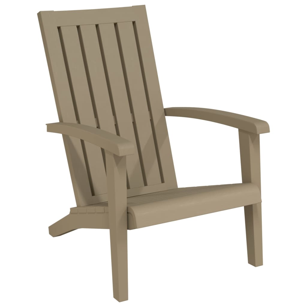 Adirondack garden chair light brown polypropylene