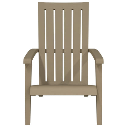 Adirondack garden chair light brown polypropylene