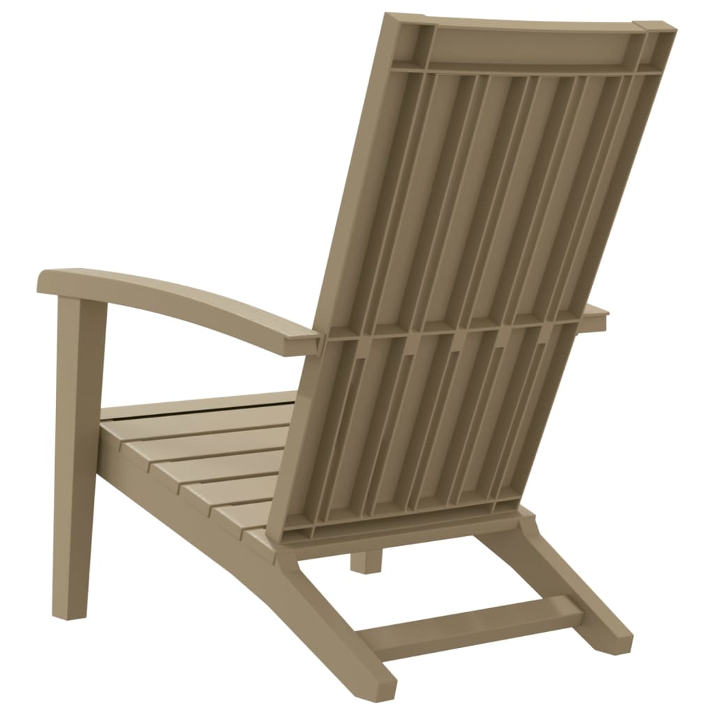 Adirondack garden chair light brown polypropylene