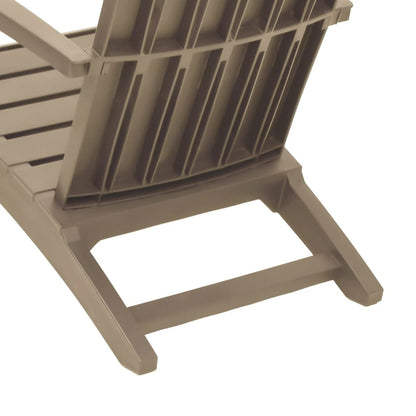 Adirondack garden chair light brown polypropylene