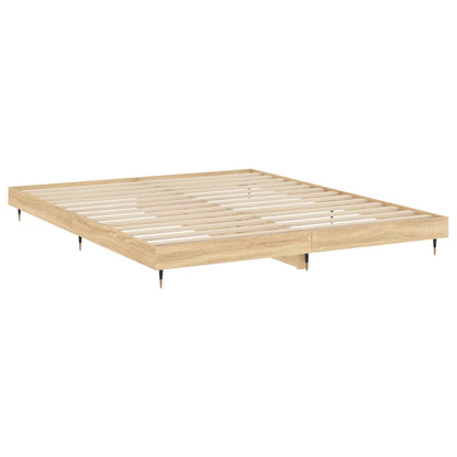 Bed frame Sonoma oak 200x200 cm wood material