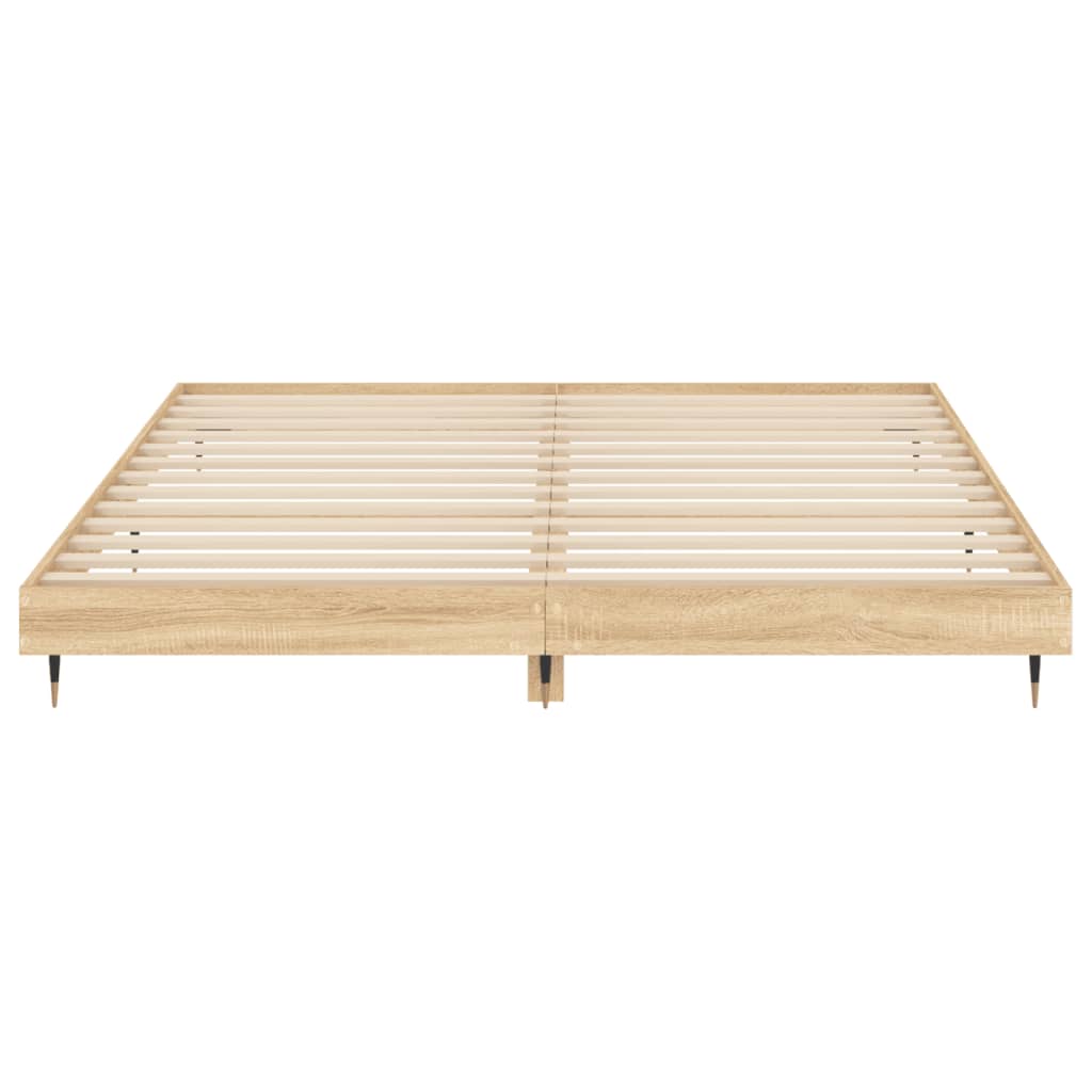 Bed frame Sonoma oak 200x200 cm wood material