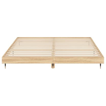 Bed frame Sonoma oak 200x200 cm wood material