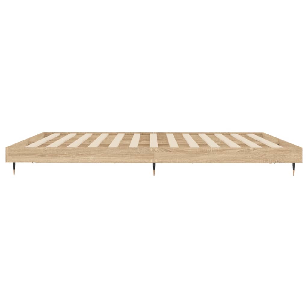 Bed frame Sonoma oak 200x200 cm wood material