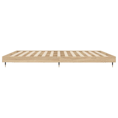 Bed frame Sonoma oak 200x200 cm wood material