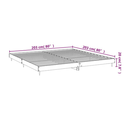 Bed frame Sonoma oak 200x200 cm wood material