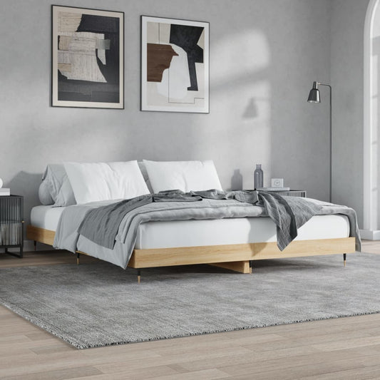 Bed frame Sonoma oak 160x200 cm wood material