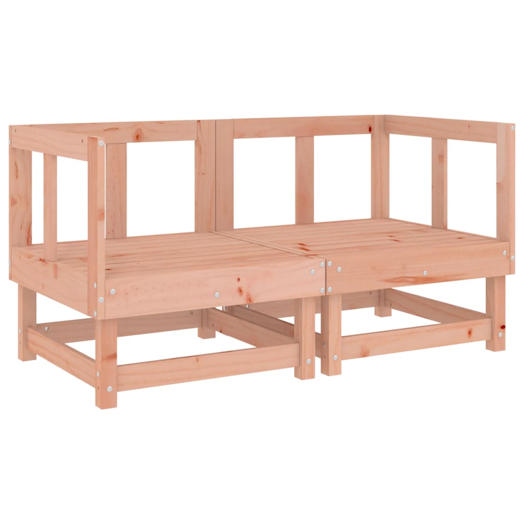 Corner sofas with cushions 2 pcs. Solid Douglas fir wood