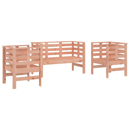 3-piece garden lounge set solid Douglas fir