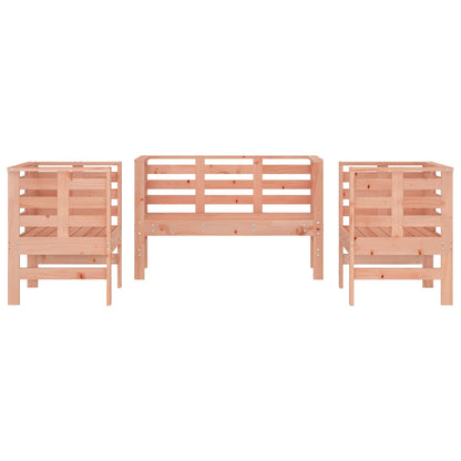 3-piece garden lounge set solid Douglas fir
