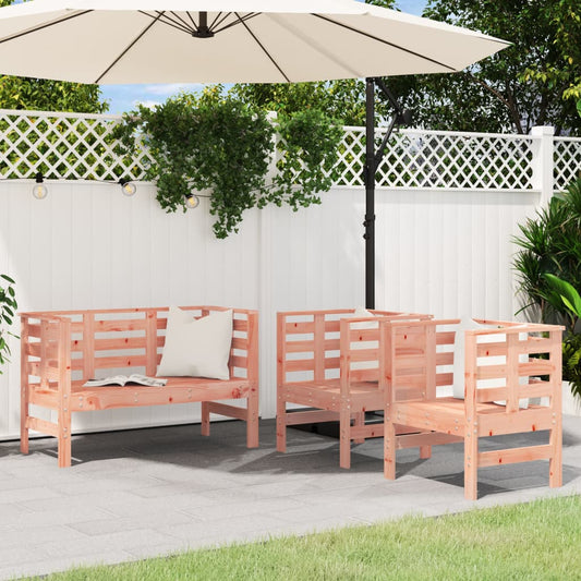 3-piece garden lounge set solid Douglas fir