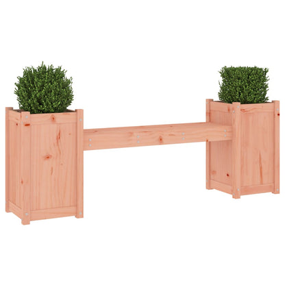Garden bench with plant pots 180x36x63 cm solid Douglas fir wood
