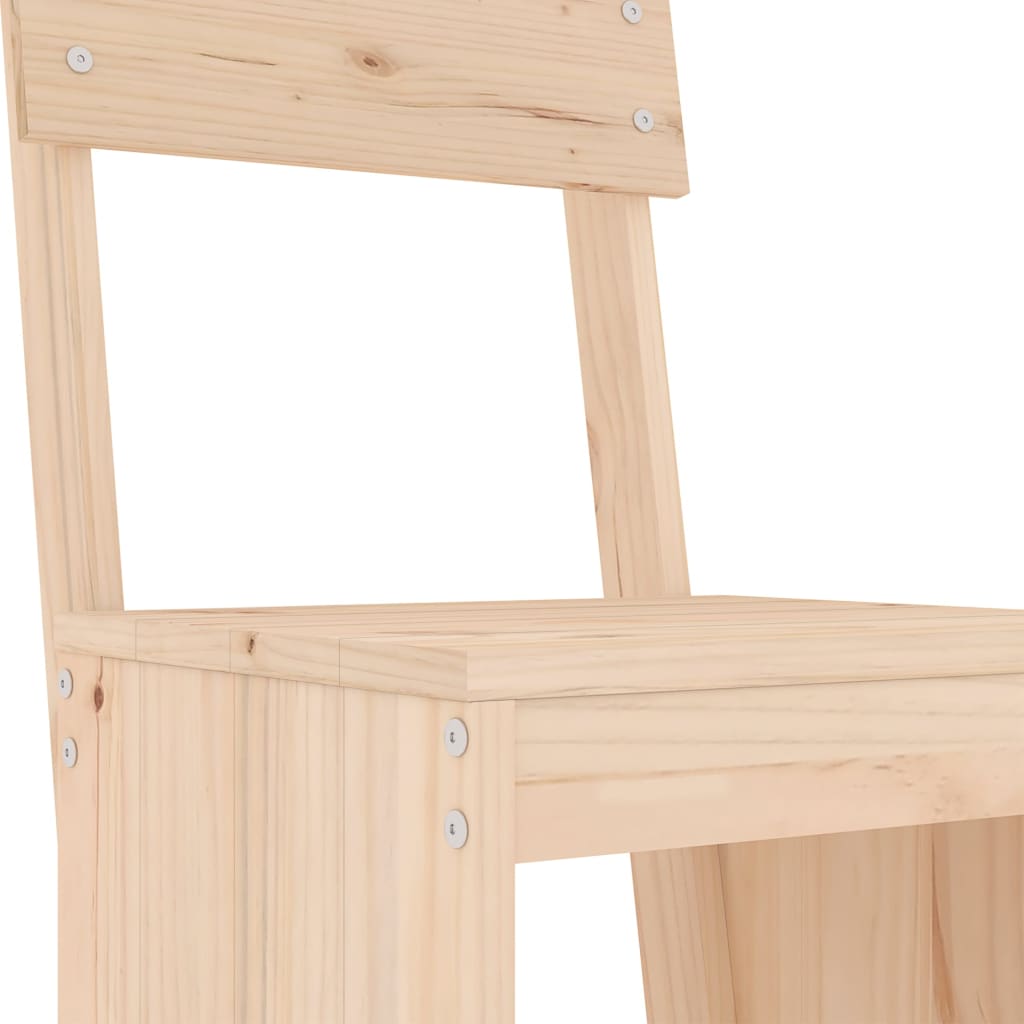 Bar stool 2 pcs. 40x48.5x115.5 cm solid pine wood
