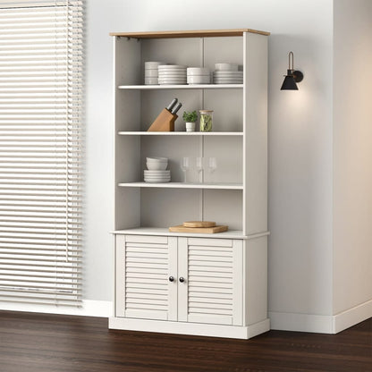 Bookcase VIGO white 85x35x170 cm solid pine