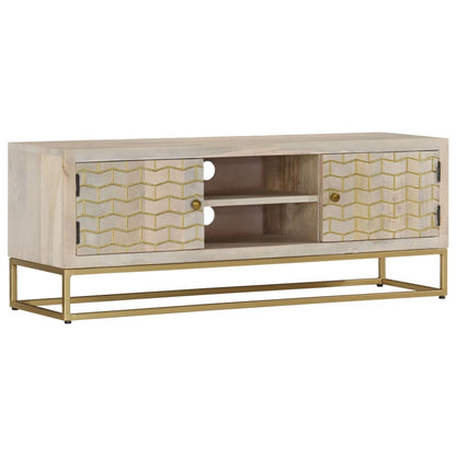 TV-Schrank 110x30x40 cm Gebleichtes Massivholz Mango