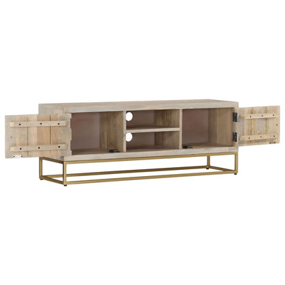 TV-Schrank 110x30x40 cm Gebleichtes Massivholz Mango