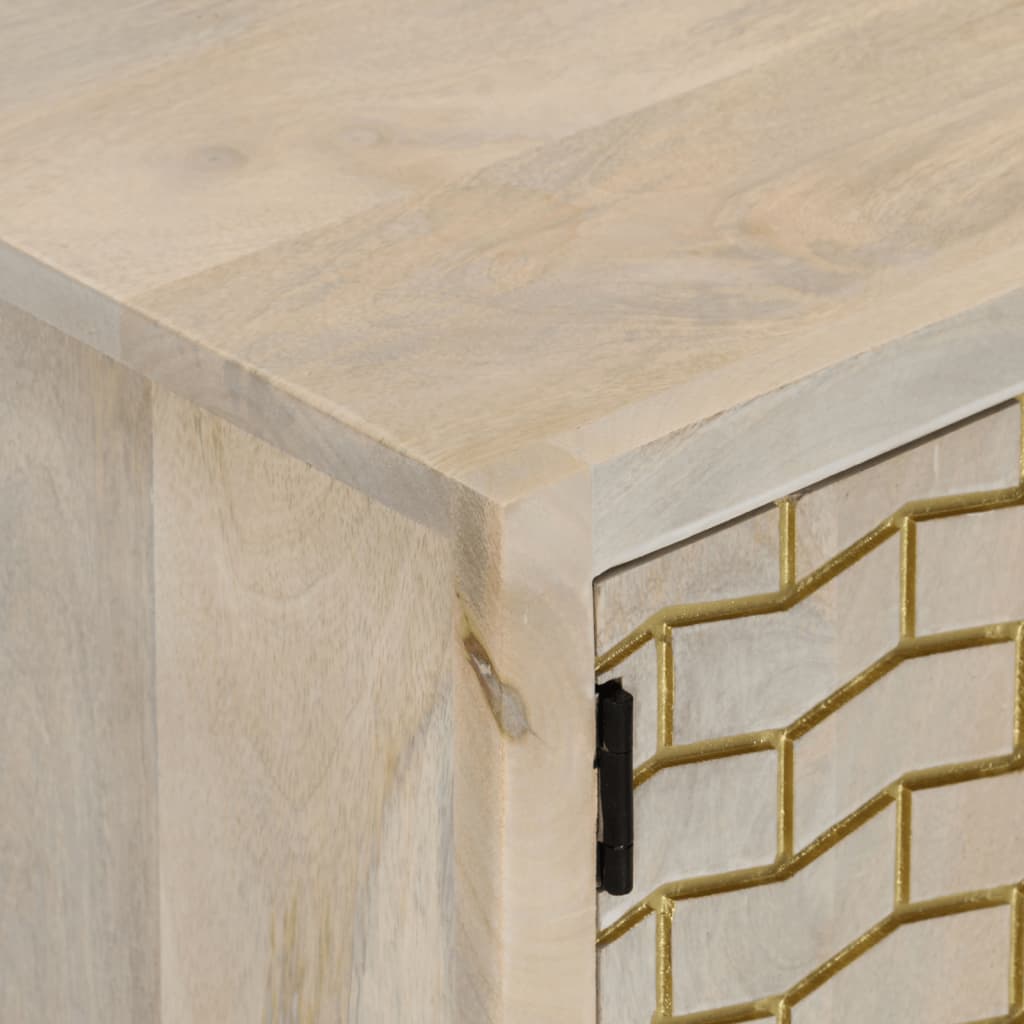 TV-Schrank 110x30x40 cm Gebleichtes Massivholz Mango