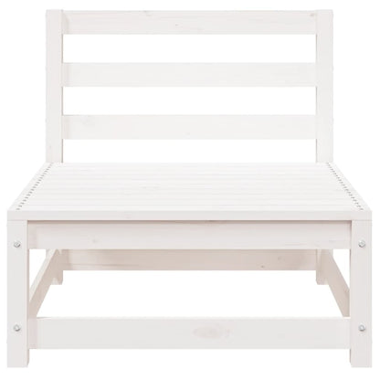 Gartensofas ohne Armlehnen 3 Stk. Weiß 70x70x67 cm Kiefernholz